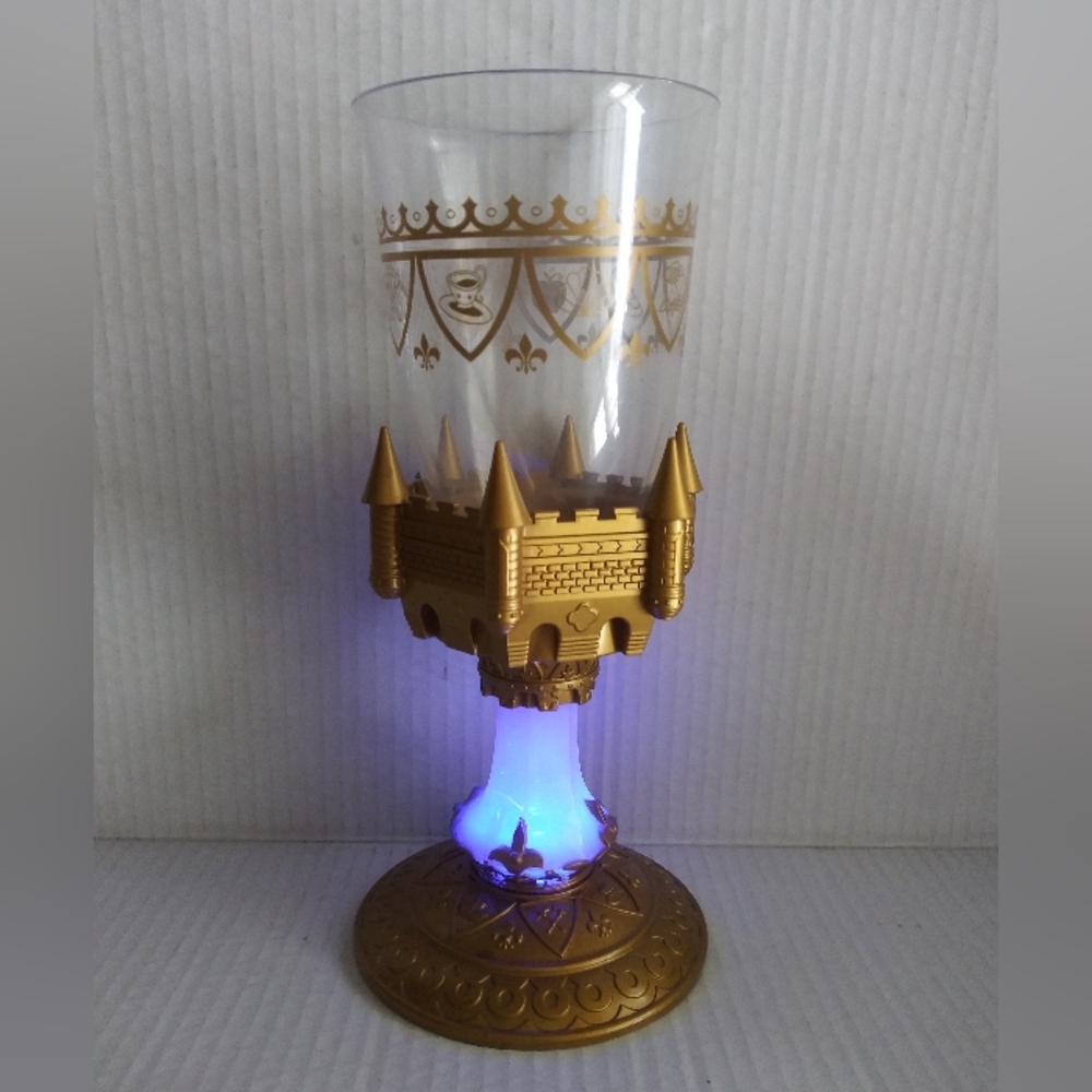 Beauty & The Beast Disney Parks - Be Our Guest Light Up Gold Plastic Cup Chalice